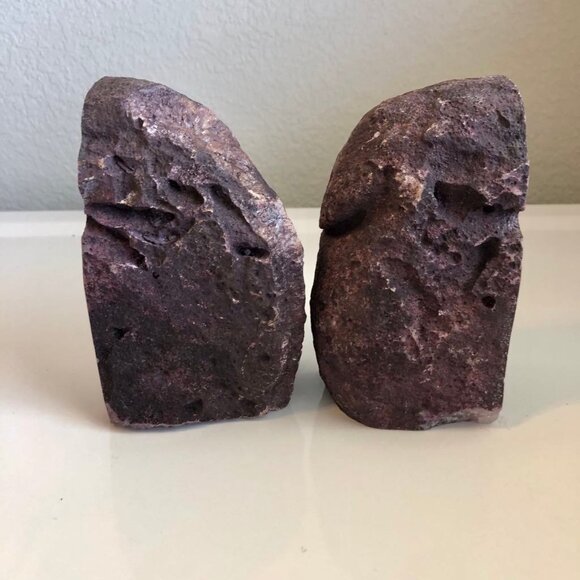 NWT ALEXANDRA'S ACCENTS Set of Quartz Agate Geode Bookends Purple Blue - Picture 8 of 9